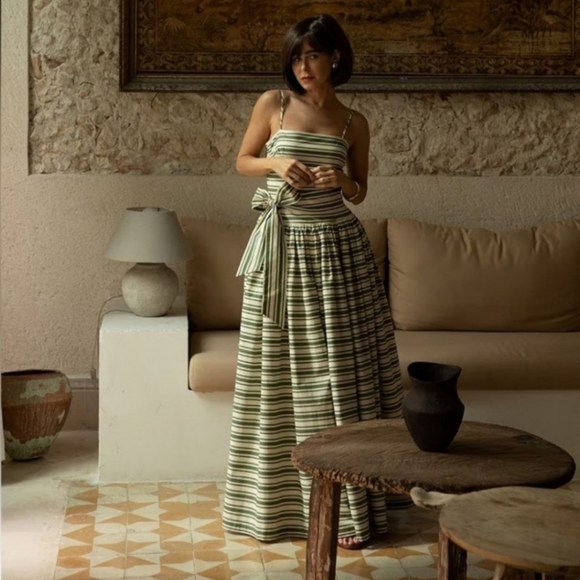 Antonio Melanix The Style Bungalow South Ocean Bow Detail Striped Maxi Dress - Picture 7 of 8